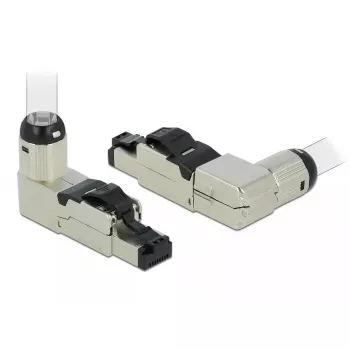 Connettore RJ45 per cablaggio in campo Cat.6A metallo angolare DeLOCK 86289