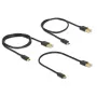Delock Cavo dati e di ricarica da USB 2.0 Type-A a Micro-B, set da 3 pezzi, nero
