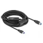 Cavo USB DeLOCK 85380 USB 3.2 Gen 1 10 m USB A USB B nero