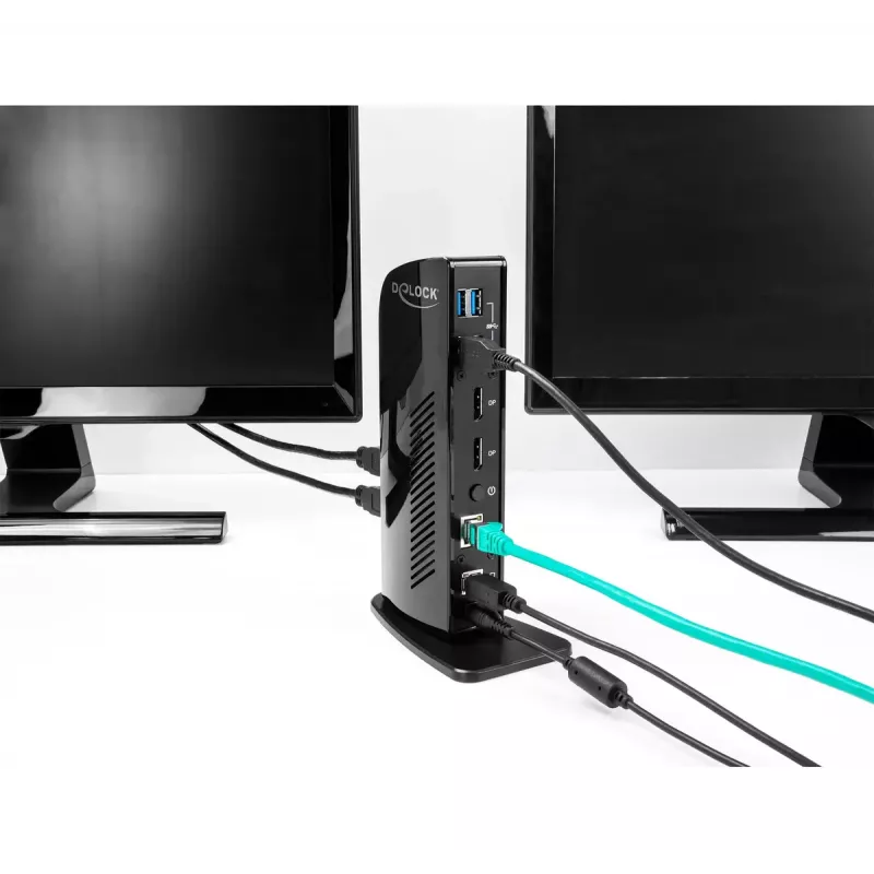 Docking station USB DeLOCK Dual DisplayPort 4K USB 3.2 LAN audio