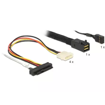 Cavo SAS DeLOCK 83391 1 m multicolore