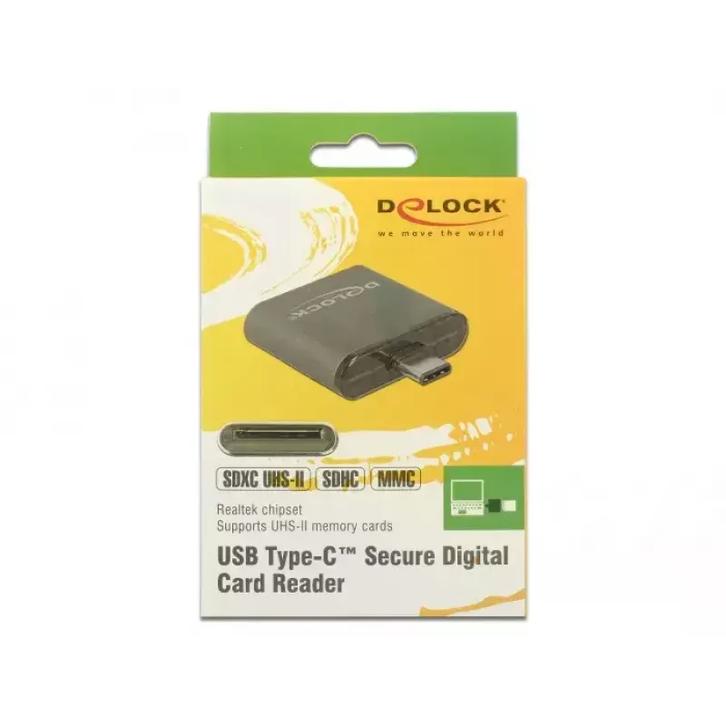 Lettore di schede DeLOCK 91498 USB 3.2 Gen 1 Type-C nero