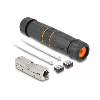 Connettore per cavi DeLOCK LSA su LSA Cat.6A IP68 impermeabile nero