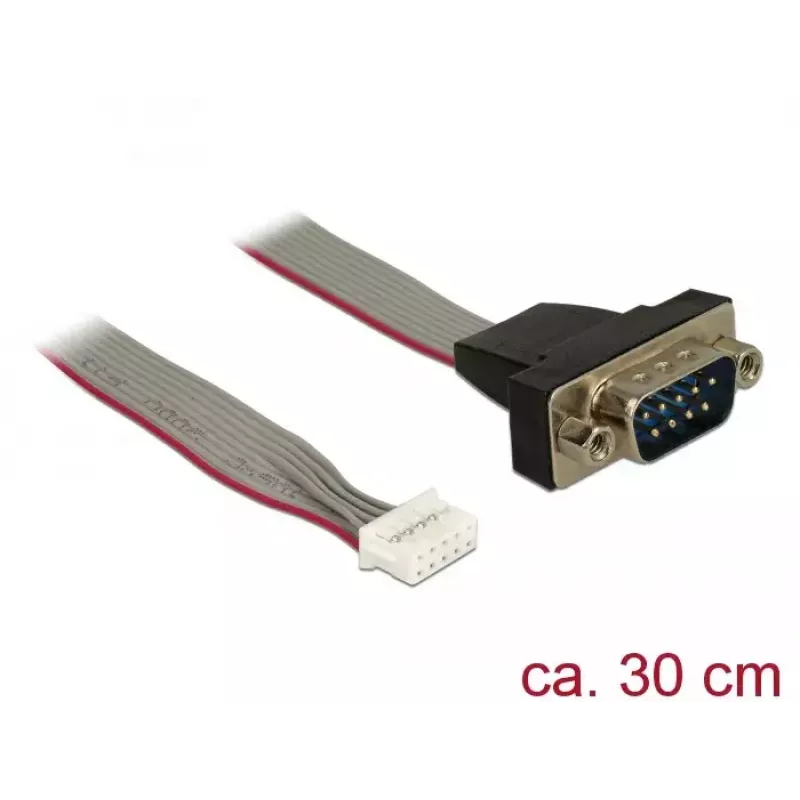 Cavo seriale DeLOCK 89632 nero grigio rosso 0,3 m DB-9