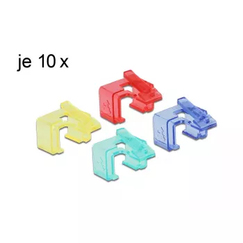 Fermacavo DeLOCK 86421 RJ45 multicolore 40 pz.