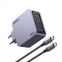 Caricabatterie Ugreen Nexode Pro 160W GaN con cavo USB-C universale nero, grigio AC ricarica rapida per interni