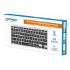 Tastiera wireless dual-mode ultra sottile Manhattan, layout QWERTZ tedesco, Bluetooth (v3.0) e wireless (2,4 GHz), 78 tasti piatti a forbice, gestione automatica dell'energia, portata 10 m, micro-ricevitore USB-A, batteria AAA (inclusa), Windows e Mac, tre anni di garanzia