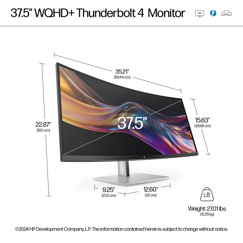 Monitor HP Series 7 Pro 37,5 pollici WQHD+ Thunderbolt 4 - 738pu