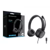 Cuffie CONCEPTRONIC POLONA05BC — stereo USB-C, microfono con cancellazione del rumore, sovraurali, cavo 2 m, 20–22000 Hz, nero