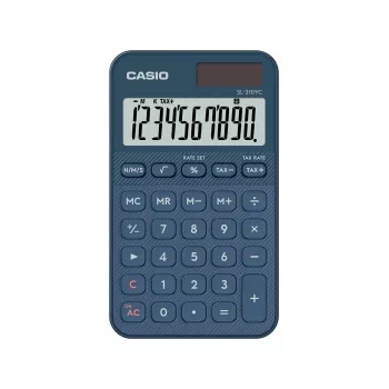 Calcolatrice tascabile Casio SL-310YC formato tasca base 10 cifre batteria/solare blu navy
