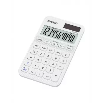 Calcolatrice tascabile CASIO SL-310YC Pocket Basic, 10 cifre, batteria/solare, bianco