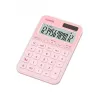 Calcolatrice da tavolo base CASIO MS-20YC — 12 cifre, funzioni tasse e margine, batteria/solare, rosa chiaro