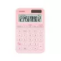Calcolatrice da tavolo base CASIO MS-20YC — 12 cifre, funzioni tasse e margine, batteria/solare, rosa chiaro