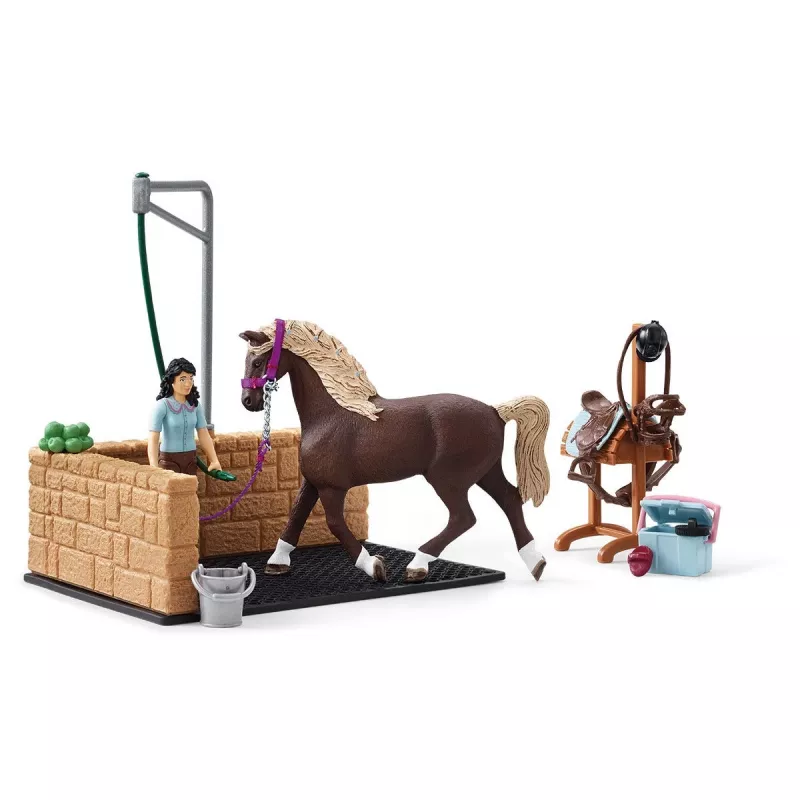 Animale Schleich HORSE CLUB lavatoio con Emily e Luna