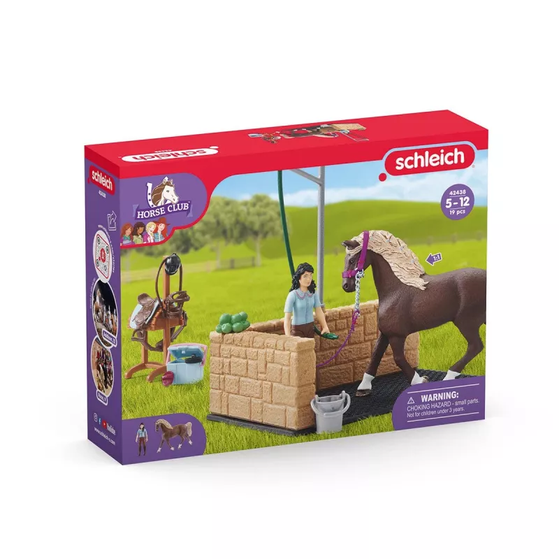 Animale Schleich HORSE CLUB lavatoio con Emily e Luna