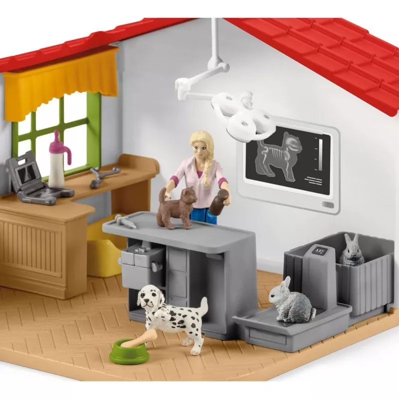 Ambulatorio veterinario con animali Schleich 42502