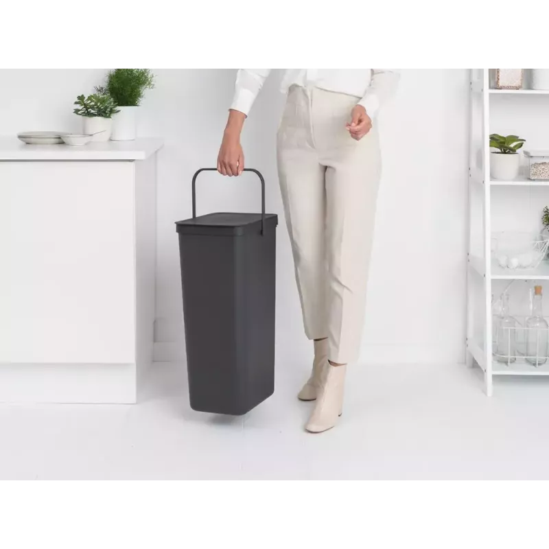 Brabantia Sort & Go 40L cestino per riciclo rettangolare grigio