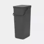 Brabantia Sort & Go 40L cestino per riciclo rettangolare grigio