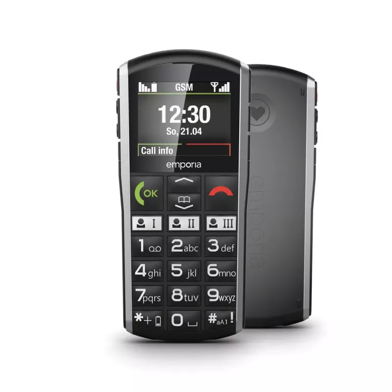 Emporia SIMPLICITY 5,08 cm (2 pollici) 94 g nero, argento