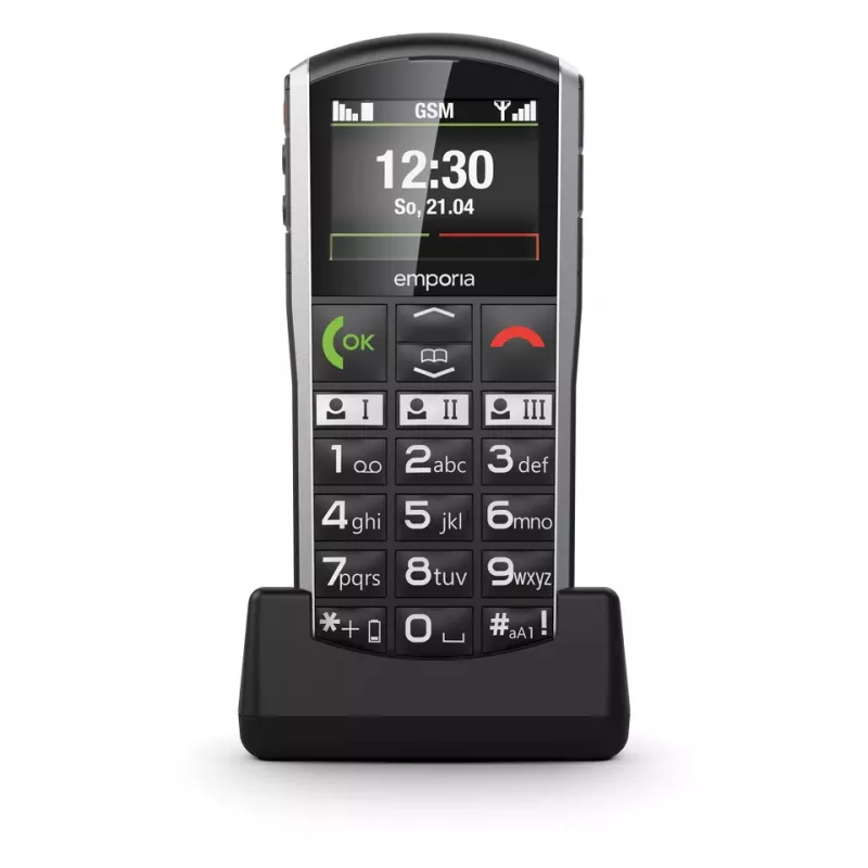 Emporia SIMPLICITY 5,08 cm (2 pollici) 94 g nero, argento