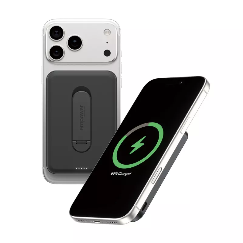 PanzerGlass empower™ by ® empower™ Bank con Spin Stand | 5000mAh | Space Black