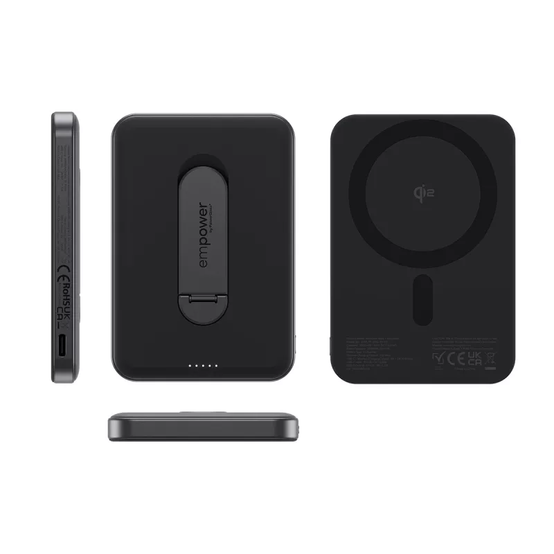 PanzerGlass empower™ by ® empower™ Bank con Spin Stand | 5000mAh | Space Black