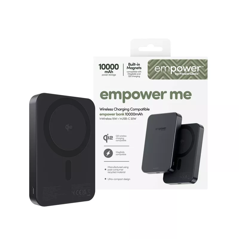 Powerbank portatile PanzerGlass empower™ 10000mAh Space Black, 0,245 kg