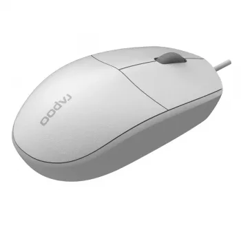 Mouse ottico con filo Rapoo N100 bianco USB (18102)