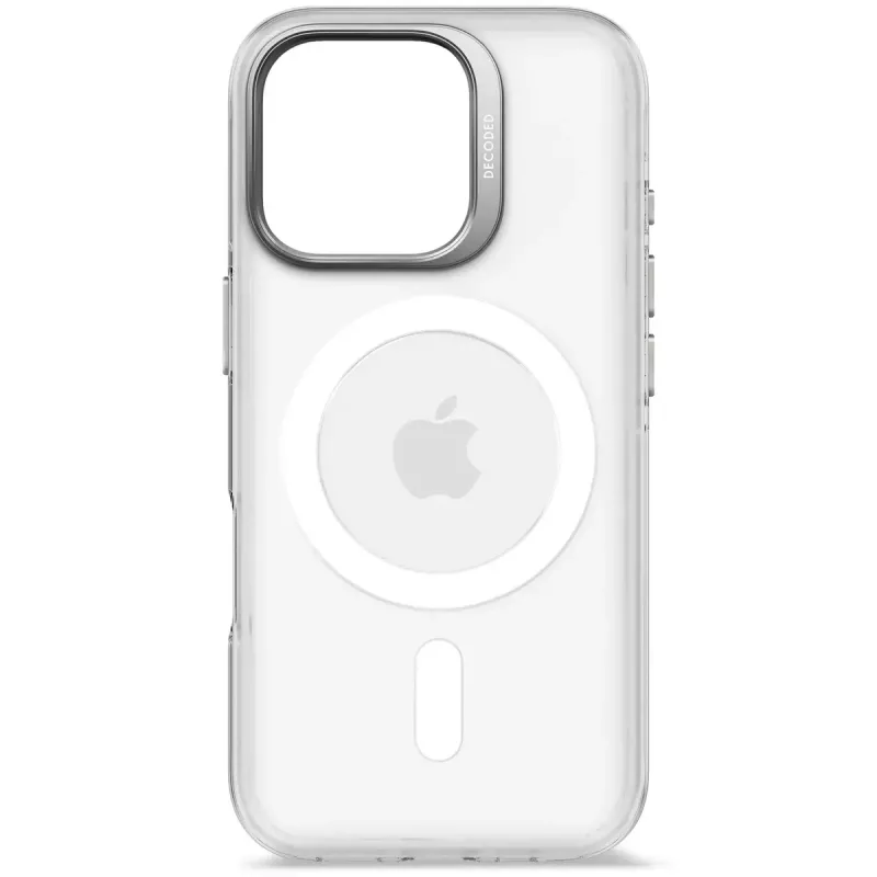Custodia per cellulare Decoded Clear Case per iPhone 16 Pro, policarbonato, bianco trasparente, adatta per 6,3