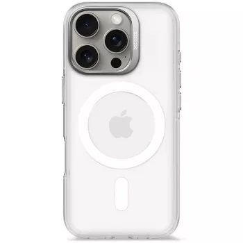 Custodia per cellulare Decoded Clear Case per iPhone 16 Pro, policarbonato, bianco trasparente, adatta per 6,3