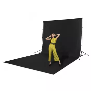 Fondale fotografico HAMA 00021160 poliestere monocromatico nero 2940×6000 mm