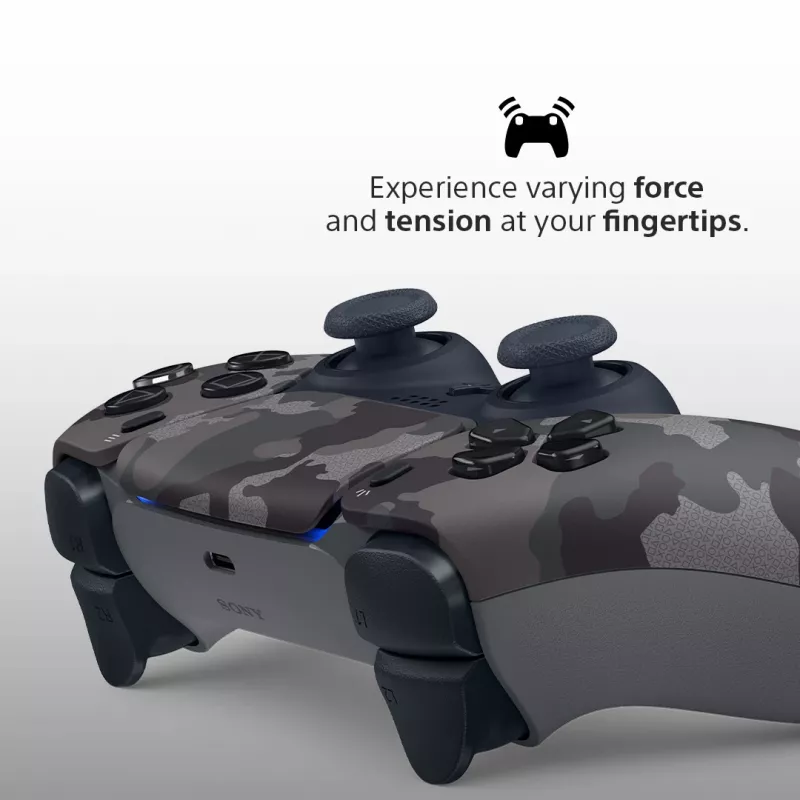 Gamepad Sony DualSense v3 Camouflage – Bluetooth/USB, PS5, batteria ricaricabile integrata, USB‑C, 160×106×66 mm