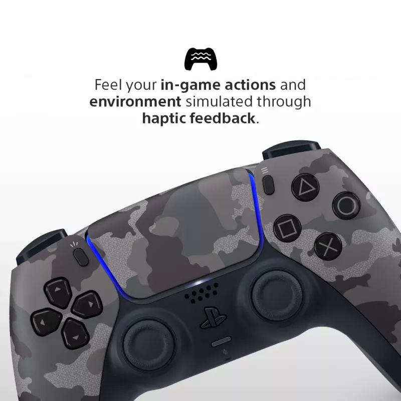 Gamepad Sony DualSense v3 Camouflage – Bluetooth/USB, PS5, batteria ricaricabile integrata, USB‑C, 160×106×66 mm