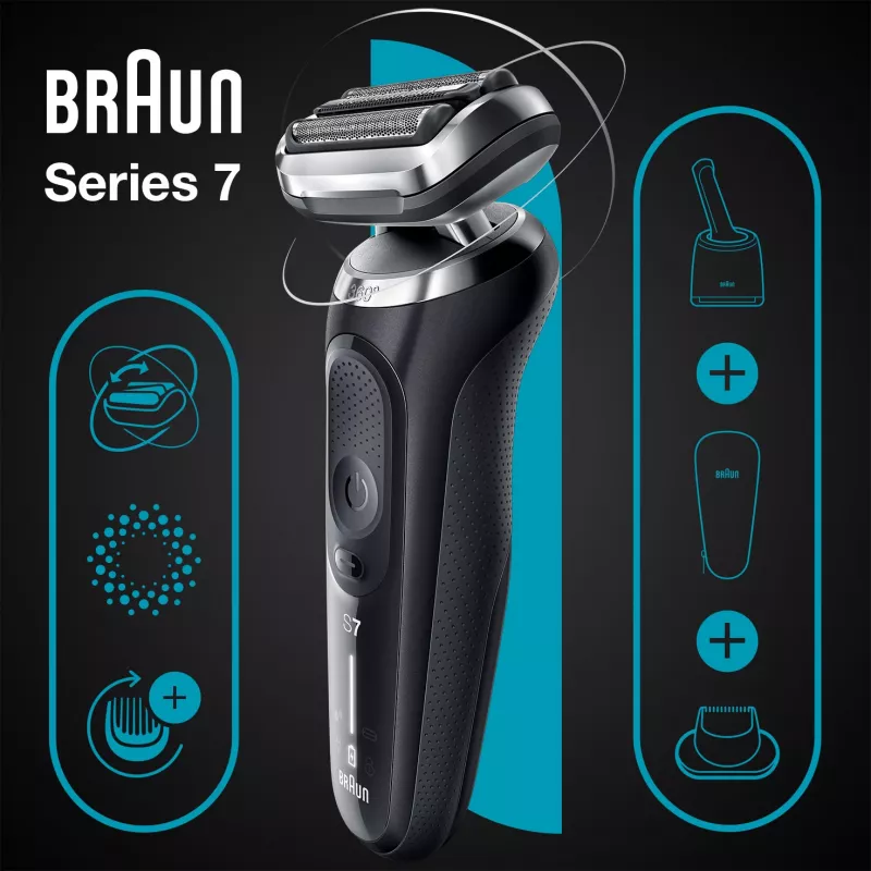 Braun Series 7 71-N7200cc rasoio a lamina trimmer nero