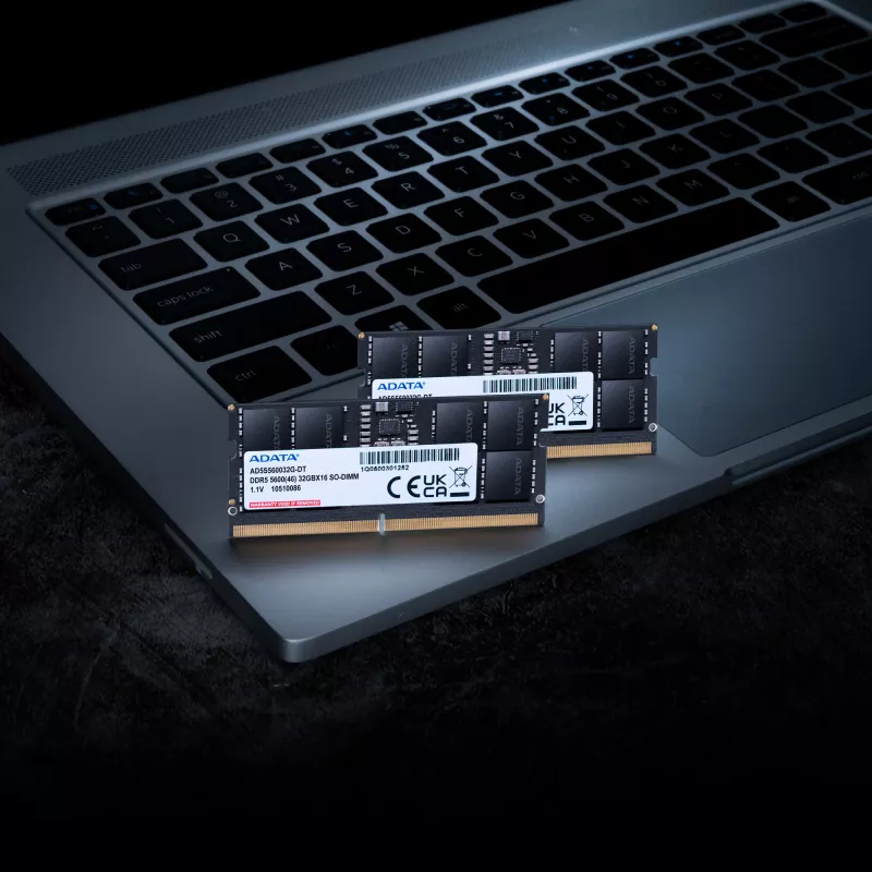 Modulo di memoria per laptop ADATA AD5S560048G-S 48 GB DDR5 5600 MT/s 262-Pin SO-DIMM CAS46 1,1 V nero