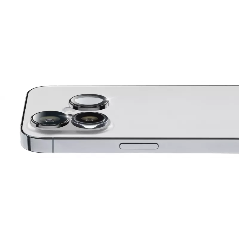 Cellularline anello lente fotocamera - iPhone 16/16 Plus vetro temperato per protezione fotocamera