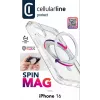 Cellularline Spin Mag - iPhone 16 custodia con anello supporto rotante, compatibile con ecosistema Magsafe
