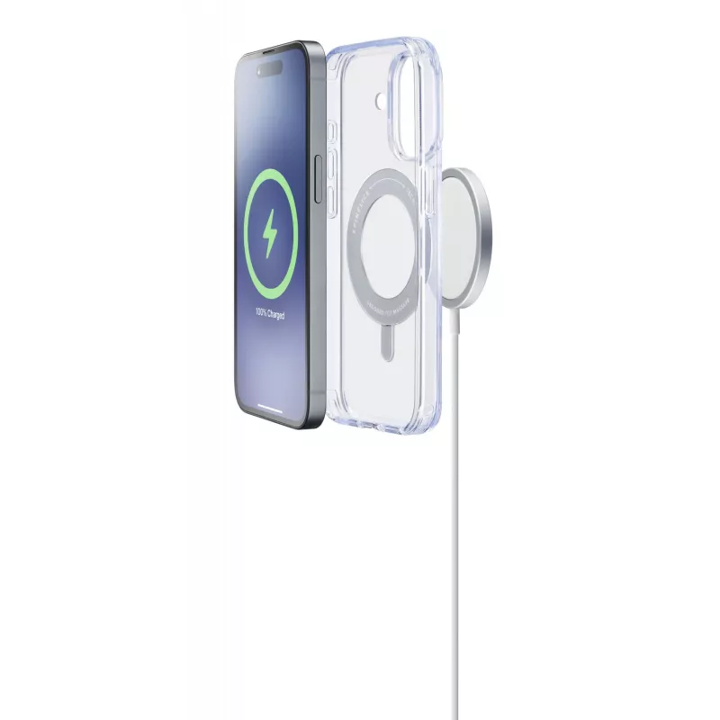 Cellularline Spin Mag - iPhone 16 custodia con anello supporto rotante, compatibile con ecosistema Magsafe