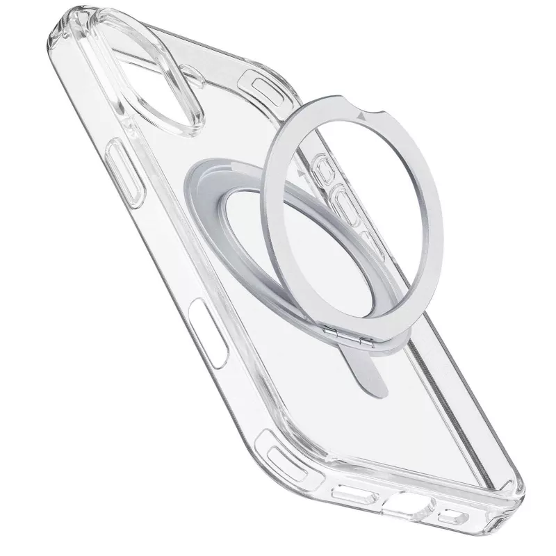 Cellularline Spin Mag - iPhone 16 custodia con anello supporto rotante, compatibile con ecosistema Magsafe