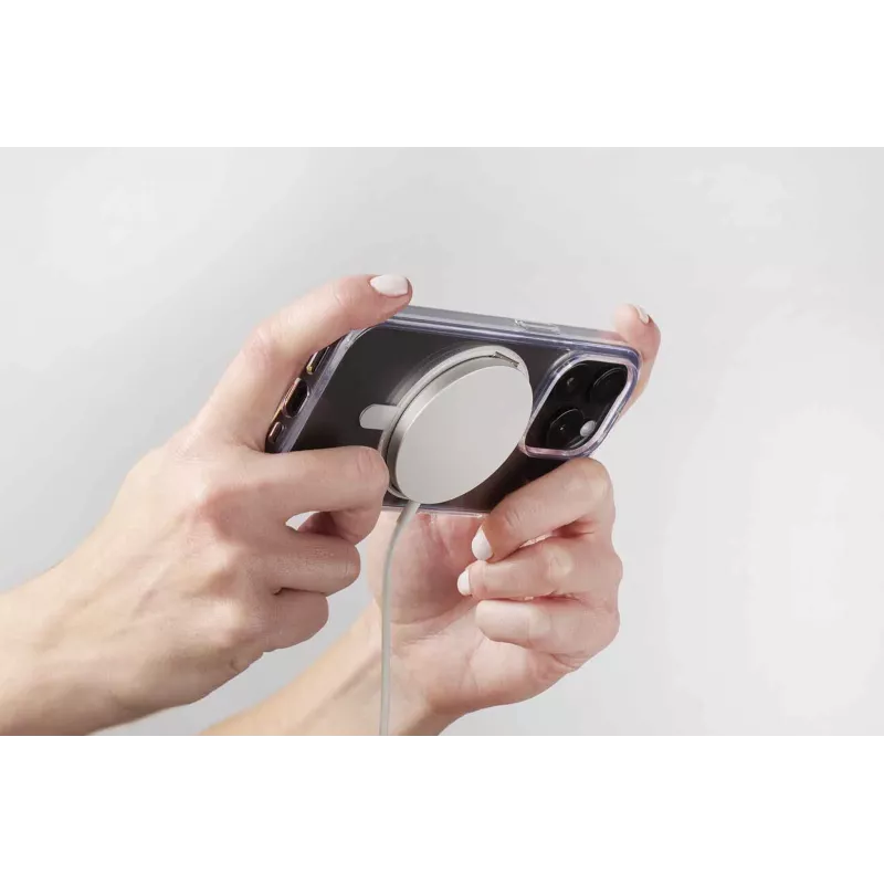 Cellularline Spin Mag - iPhone 16 custodia con anello supporto rotante, compatibile con ecosistema Magsafe