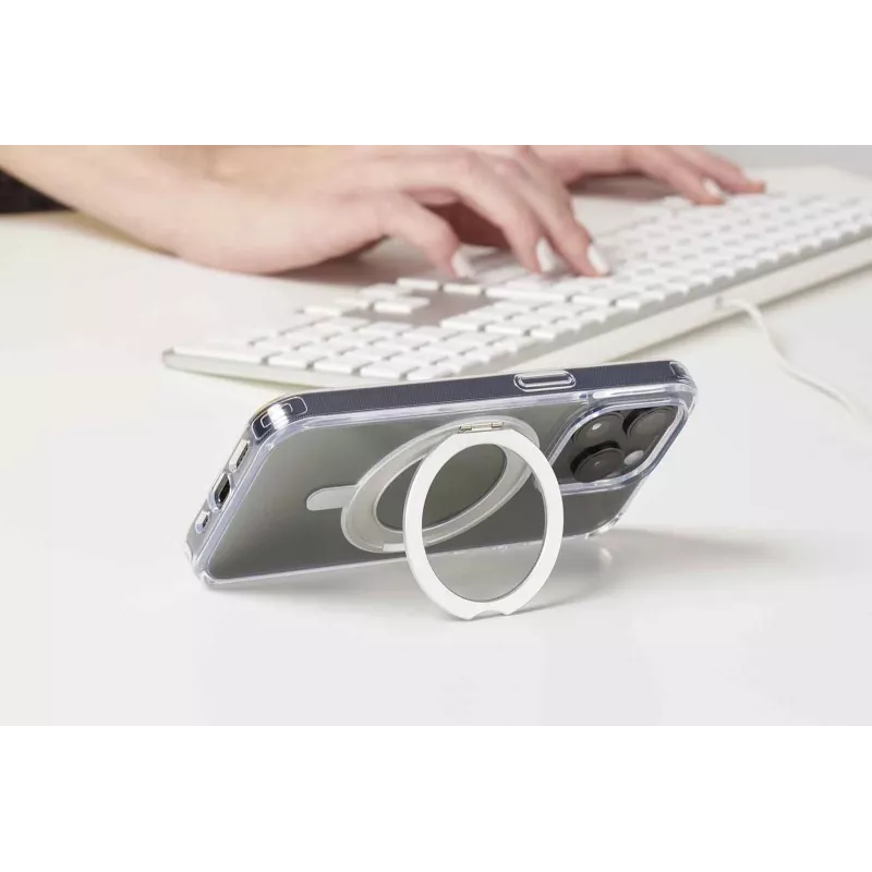 Cellularline Spin Mag - iPhone 16 custodia con anello supporto rotante, compatibile con ecosistema Magsafe