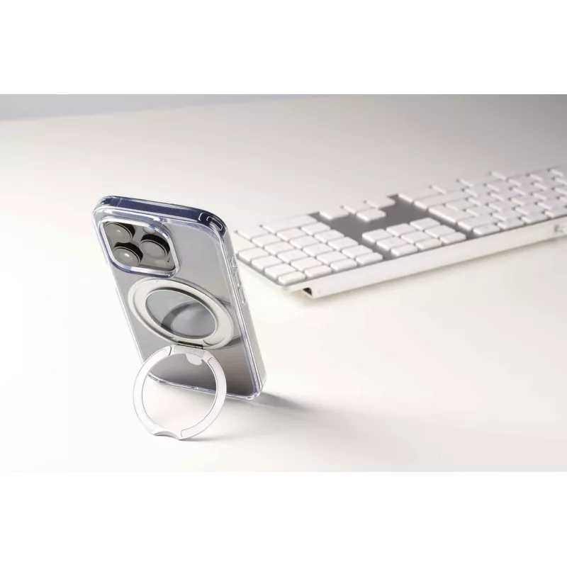 Cellularline Spin Mag - iPhone 16 custodia con anello supporto rotante, compatibile con ecosistema Magsafe