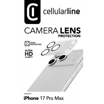 Cellularline obiettivo fotocamera - protezione per la fotocamera dell'iPhone 17 Pro Max
