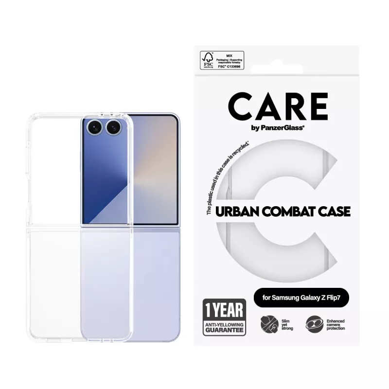 PanzerGlass CARE™ by ® Urban Combat custodia trasparente Samsung Galaxy Z Flip7