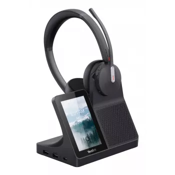 Yealink WH64 cuffia dual - con filo e senza fili Bluetooth, supraurale, archetto, portata 50 m, nero