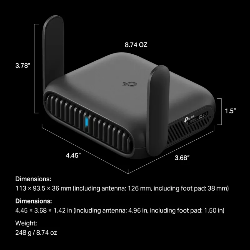 TP-Link BE3600 router wireless Wi-Fi 7 2.5 Gigabit Ethernet dual-band (2,4 GHz / 5 GHz) nero