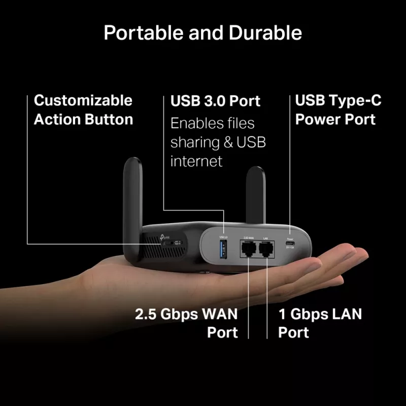 TP-Link BE3600 router wireless Wi-Fi 7 2.5 Gigabit Ethernet dual-band (2,4 GHz / 5 GHz) nero