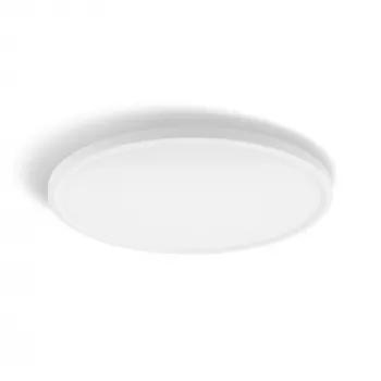Plafoniera Philips Hue Devote sottile plafoniera M, rotonda LED 23W, bianca, Ø42,1 cm, utilizzo universale