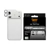 Protezione fotocamera PanzerGlass Fender per iPhone 17 Pro Max — silicone, argento, antigraffio e antiurto