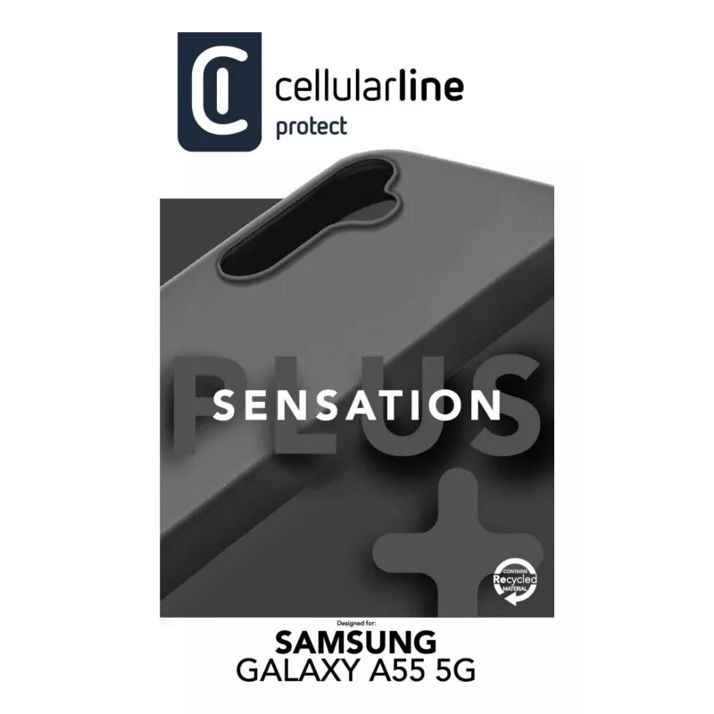 Cellularline Sensation+ - custodia in silicone soft-touch per Galaxy A55 5G